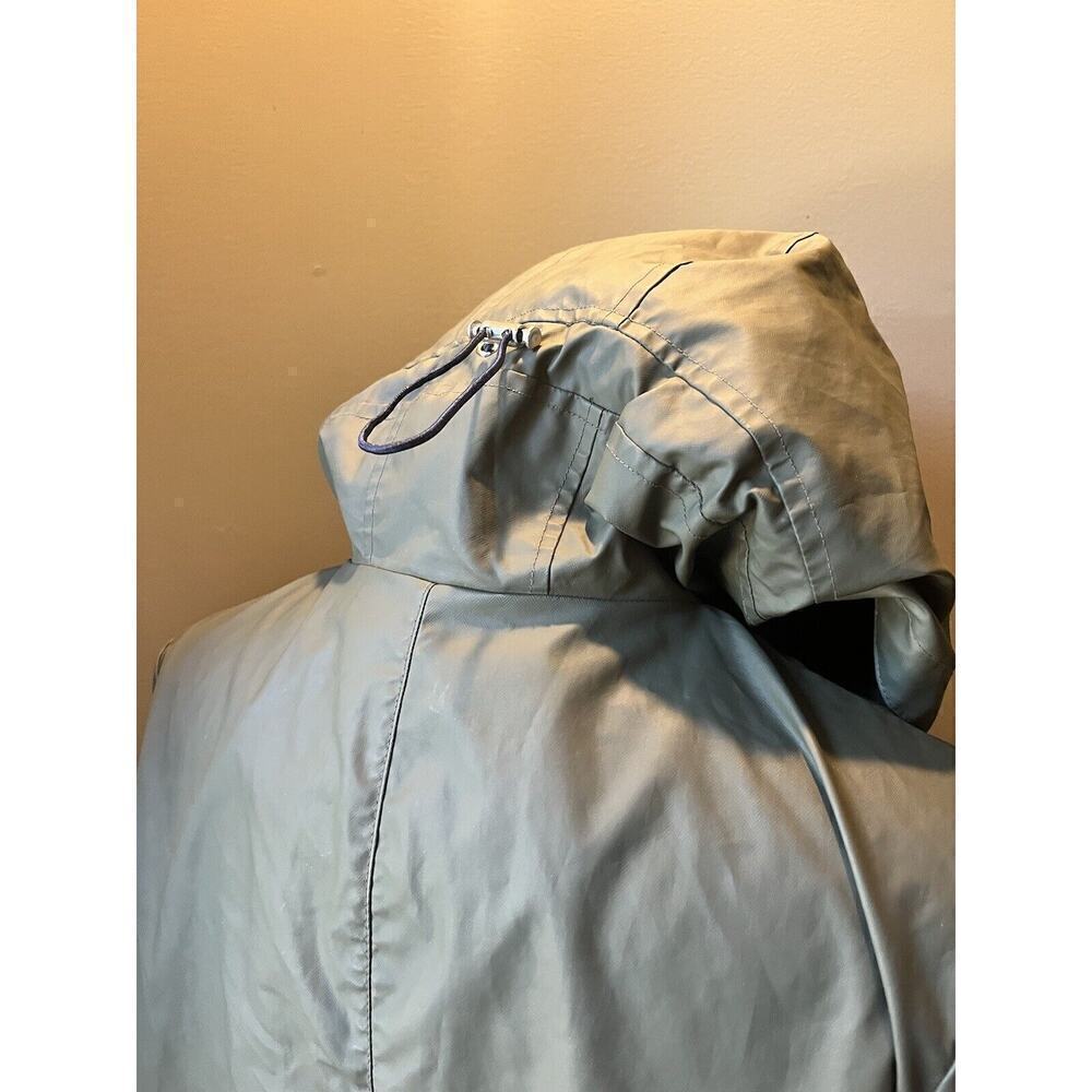 Nautica Womens Green Water Resistant Rain Jacket Sz Large - Picture 5 of 8